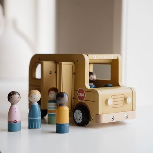 Little Dutch Wooden School Bus with Figures