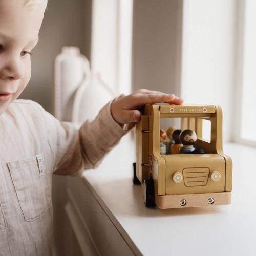 Little Dutch Wooden School Bus with Figures