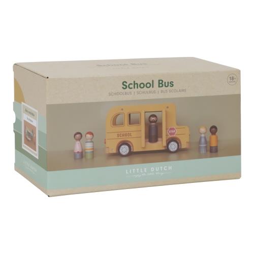 Little Dutch Wooden School Bus with Figures