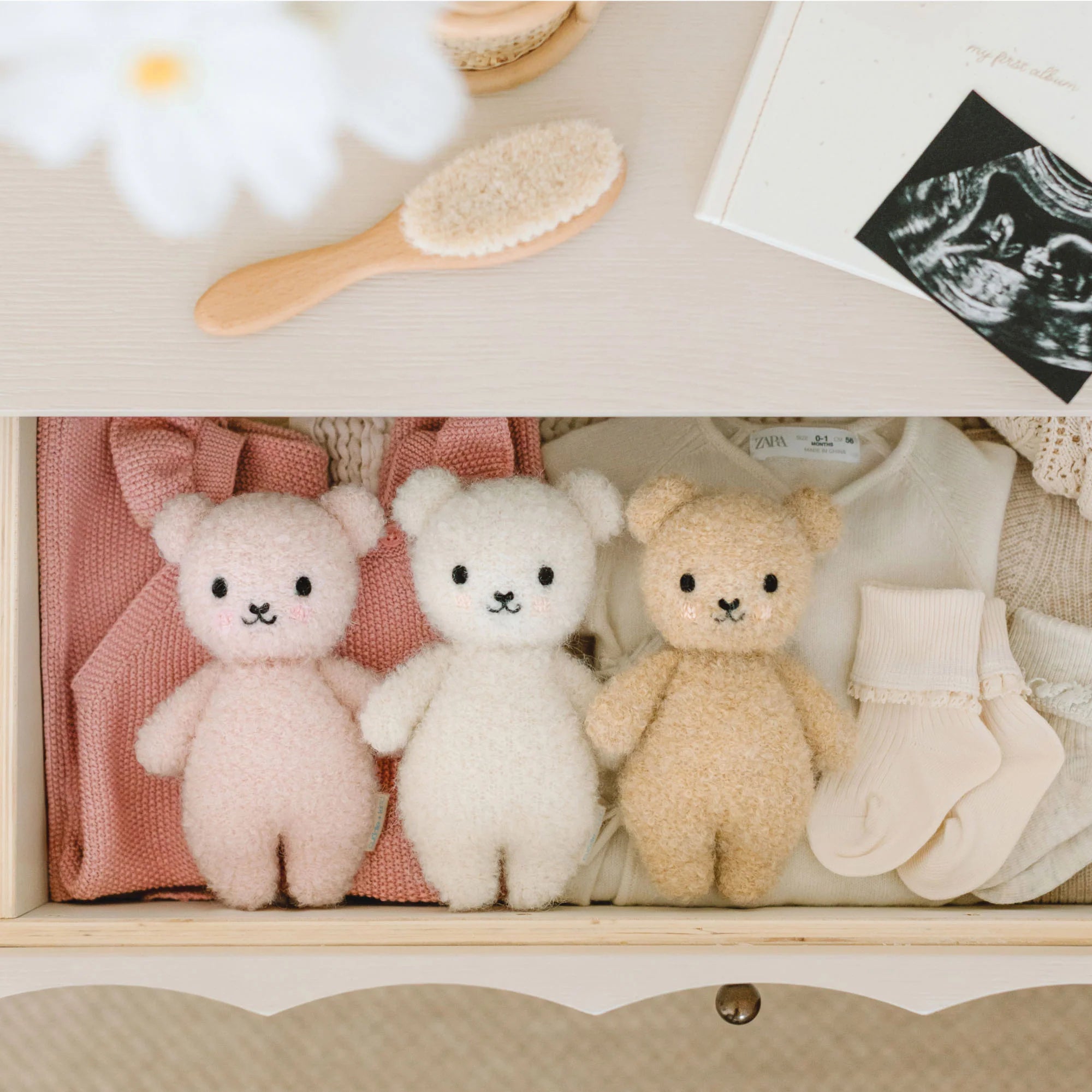 Baby Polar Bear (Cozy Bouclé) - Cuddle + Kind - Bubbadue