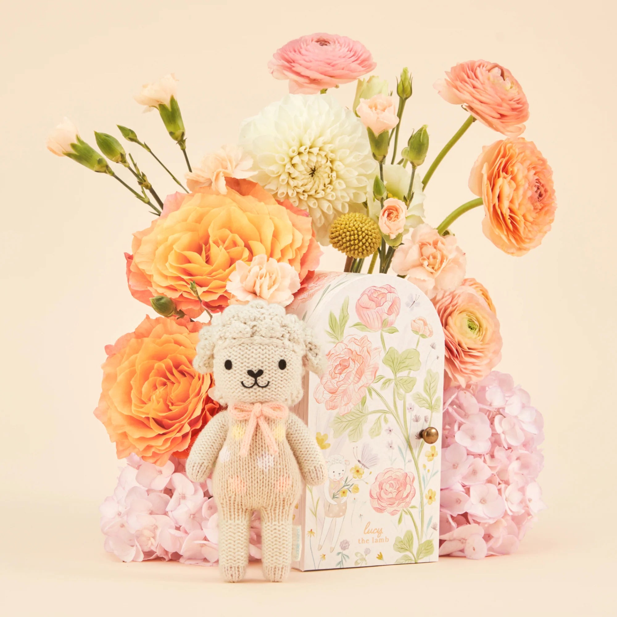 Tiny Lucy the Lamb (Pastel) - Cuddle + Kind - Bubbadue