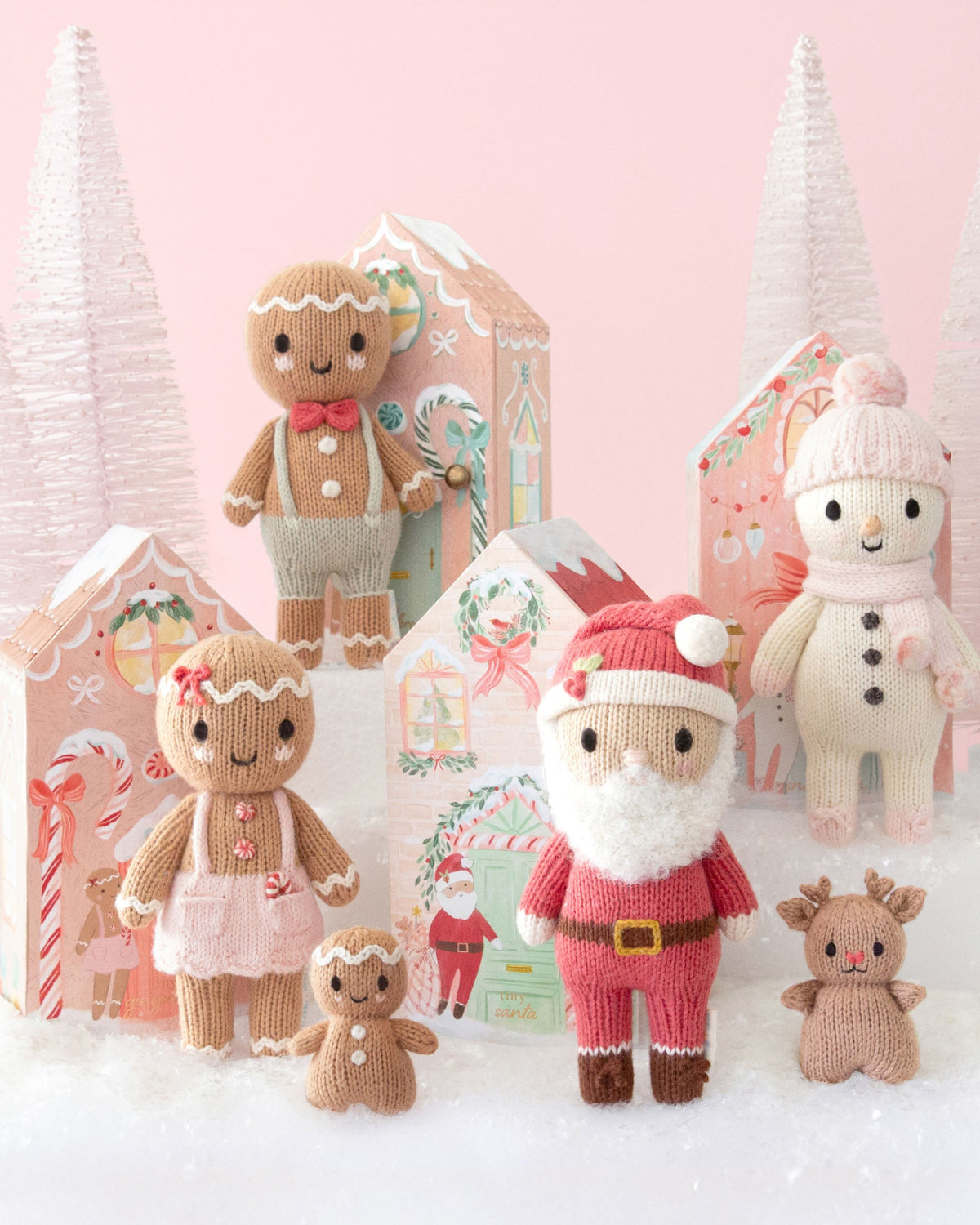 Tiny Gingerbread Sugarplum Girl plush toy by Cuddle + Kind with a sweet gingerbread design and soft, detailed features.