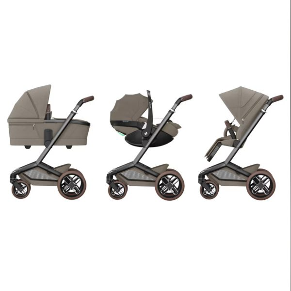 Fame Travel System: Fame Stroller + Pebble 360 Pro Car Seat + Fame Carrycot - Twillic Truffle