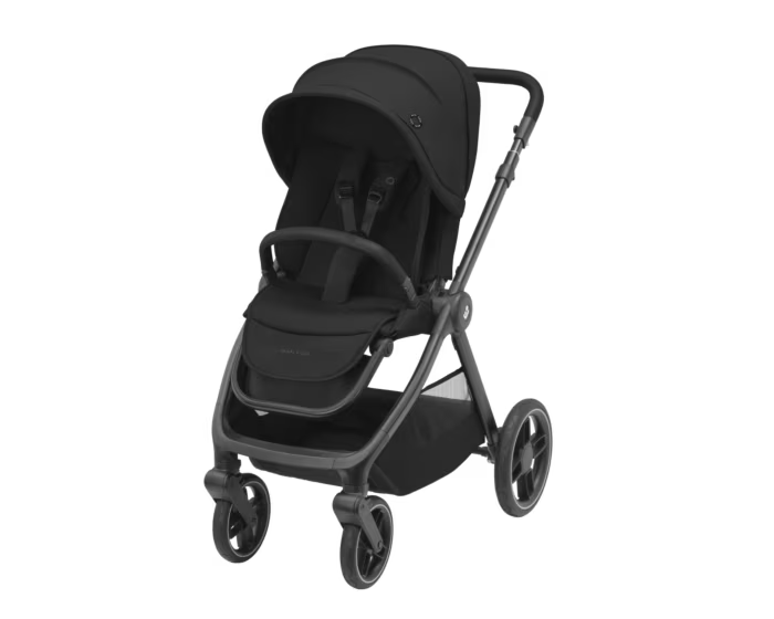 Oxford + Travel System: Oxford Stroller + Sense Carrycot + Pebble 360 Pro Car Seat + FamilyFix 360 Pro Slide Base - Black - Bubbadue