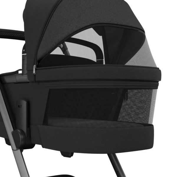 Fame Travel System: Fame Stroller + Pebble 360 Pro Car Seat + Fame Carrycot - Black - Bubbadue