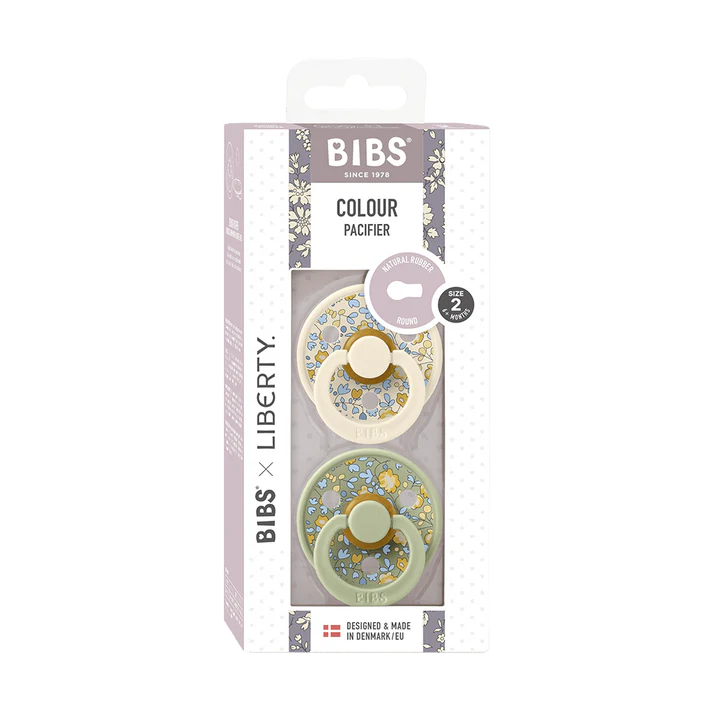 BIBS x LIBERTY Colour 2 Pack Eloise - Sage Mix - Bubbadue