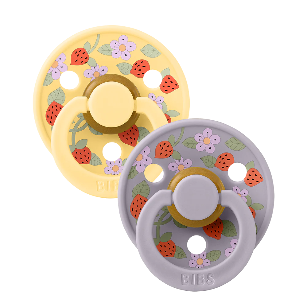 BIBS x LIBERTY Colour 2 Pack Strawberries & Cream - Pale Butter Mix - Bubbadue