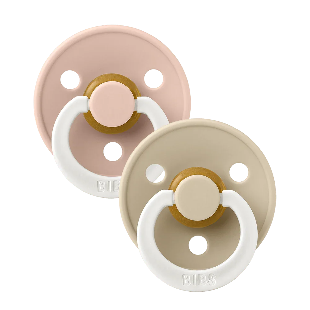 BIBS Colour Night Glow 2 Pack - Anatomical Blush/Vanilla - Bubbadue