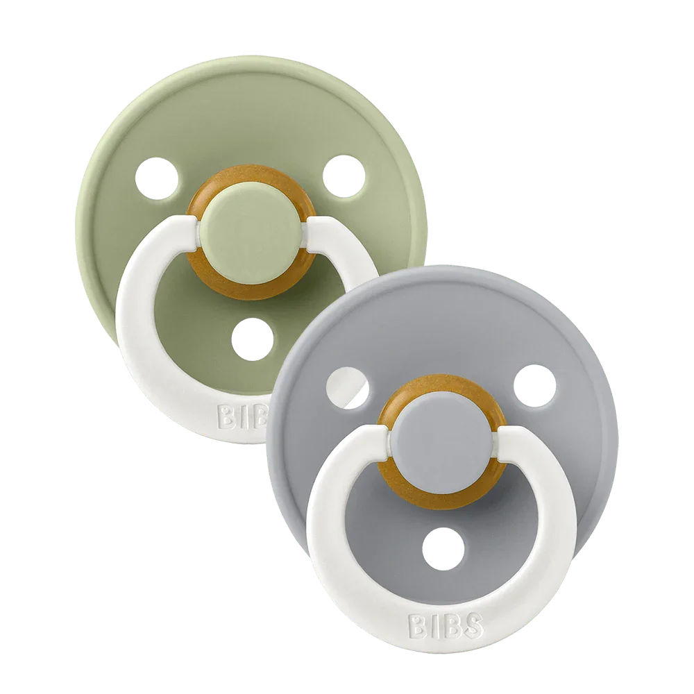 BIBS Colour Night Glow 2 Pack - Anatomical Sage/Cloud - Bubbadue
