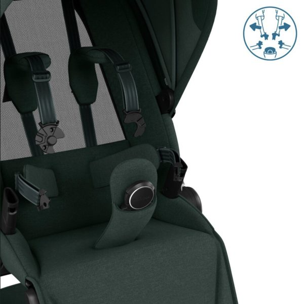Fame Travel System: Fame Stroller + Pebble 360 Pro Car Seat + Fame Carrycot - Twillic Green - Bubbadue