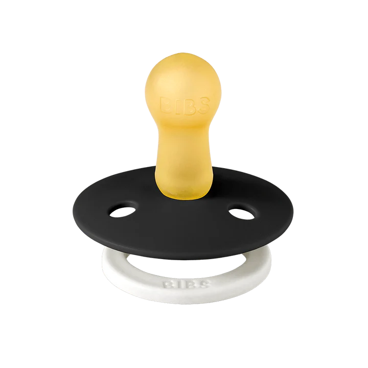 BIBS Colour Night Glow Pacifiers / Dummies - Black - Bubbadue