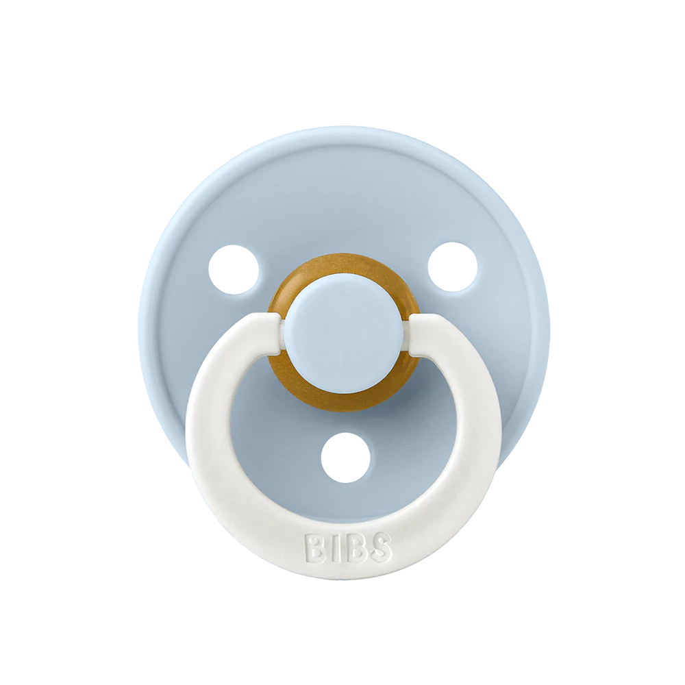 BIBS Colour Night Glow Pacifiers / Dummies - Baby Blue - Bubbadue