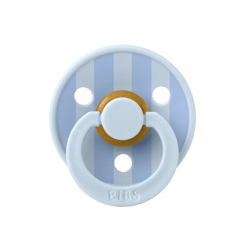 BIBS Studio Block Pacifiers / Dummies - Baby Blue/Dusty Blue - Bubbadue