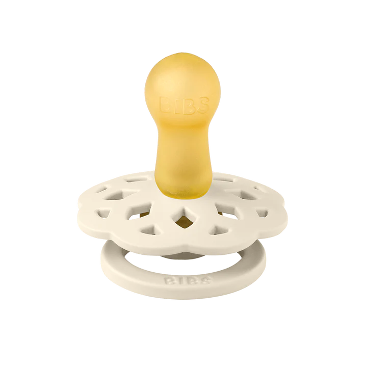 BIBS Boheme Pacifiers / Dummies 4 Pack - Ivory/Blush/Woodchuck/Blossom - Bubbadue