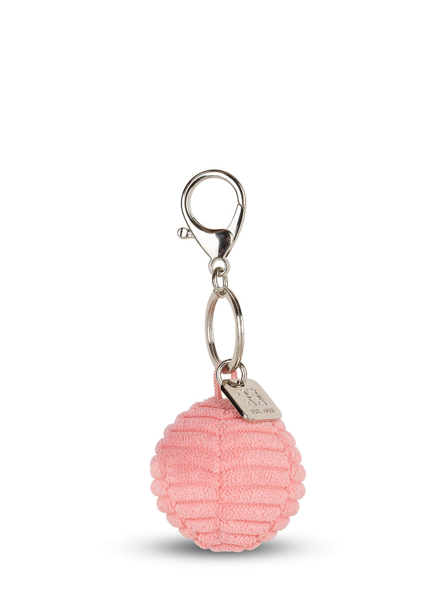 Smiley ECO Corduroy Keychain (4.5cm) - Bubblegum Pink