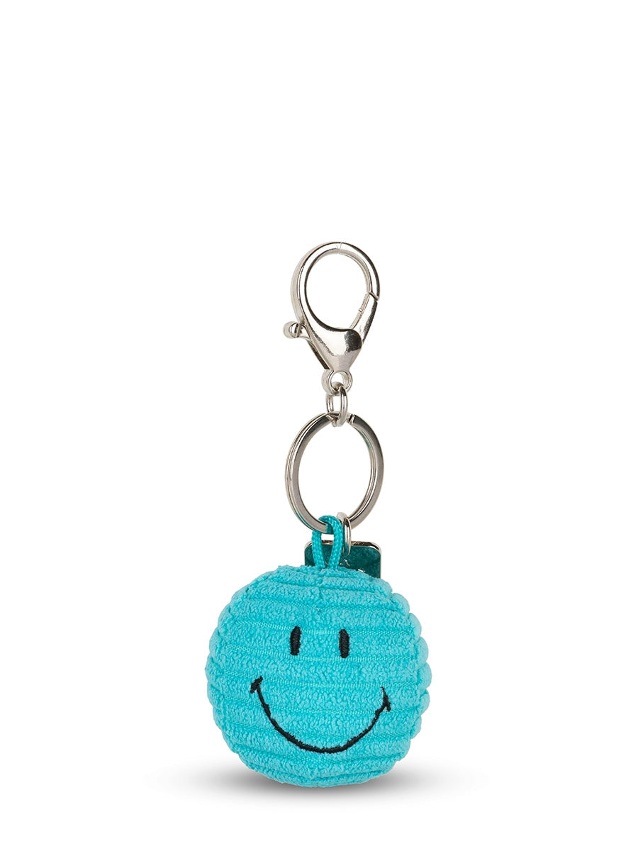 Smiley ECO Corduroy Keychain (4.5cm) - Teal