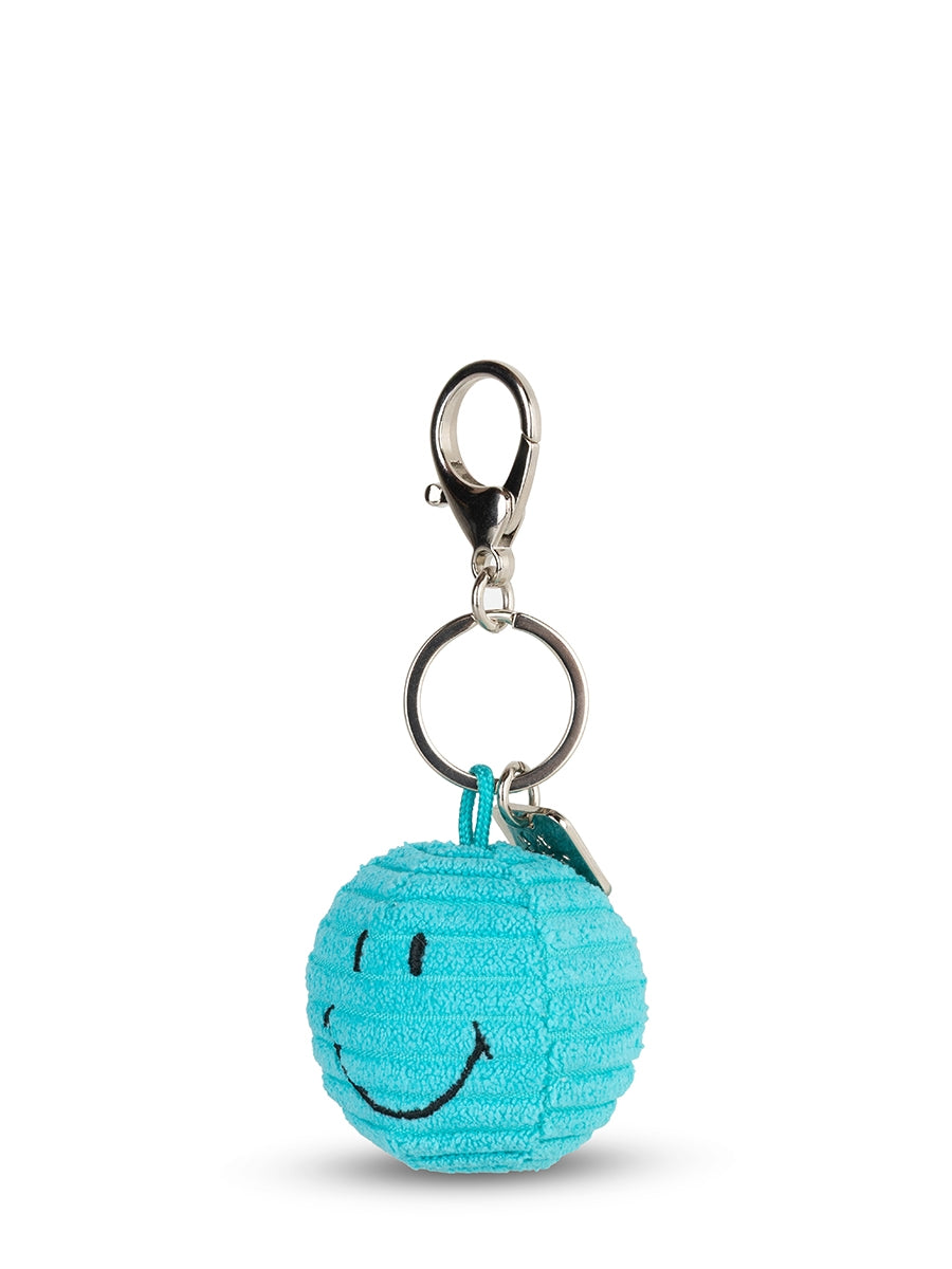 Smiley ECO Corduroy Keychain (4.5cm) - Teal
