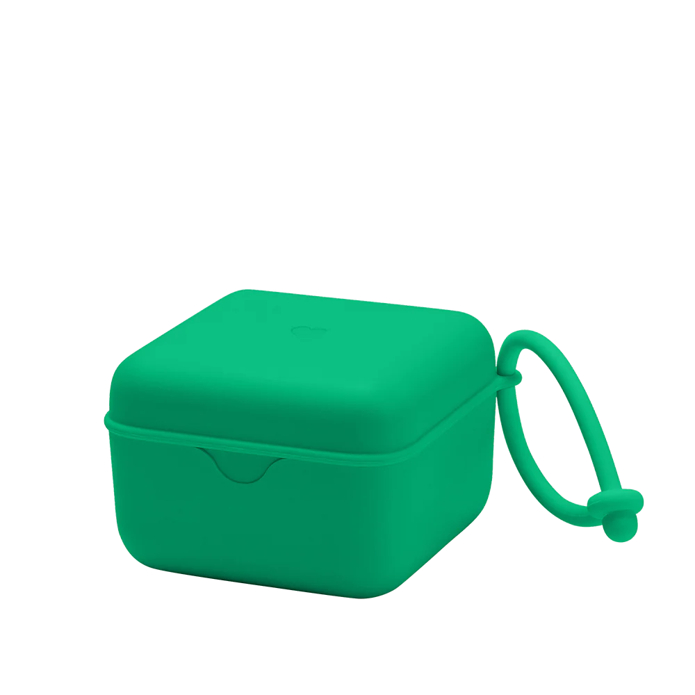 Gnash BIBS Pacifier Box in cactus design, a durable accessory for storing baby pacifiers in a compact, stylish container.