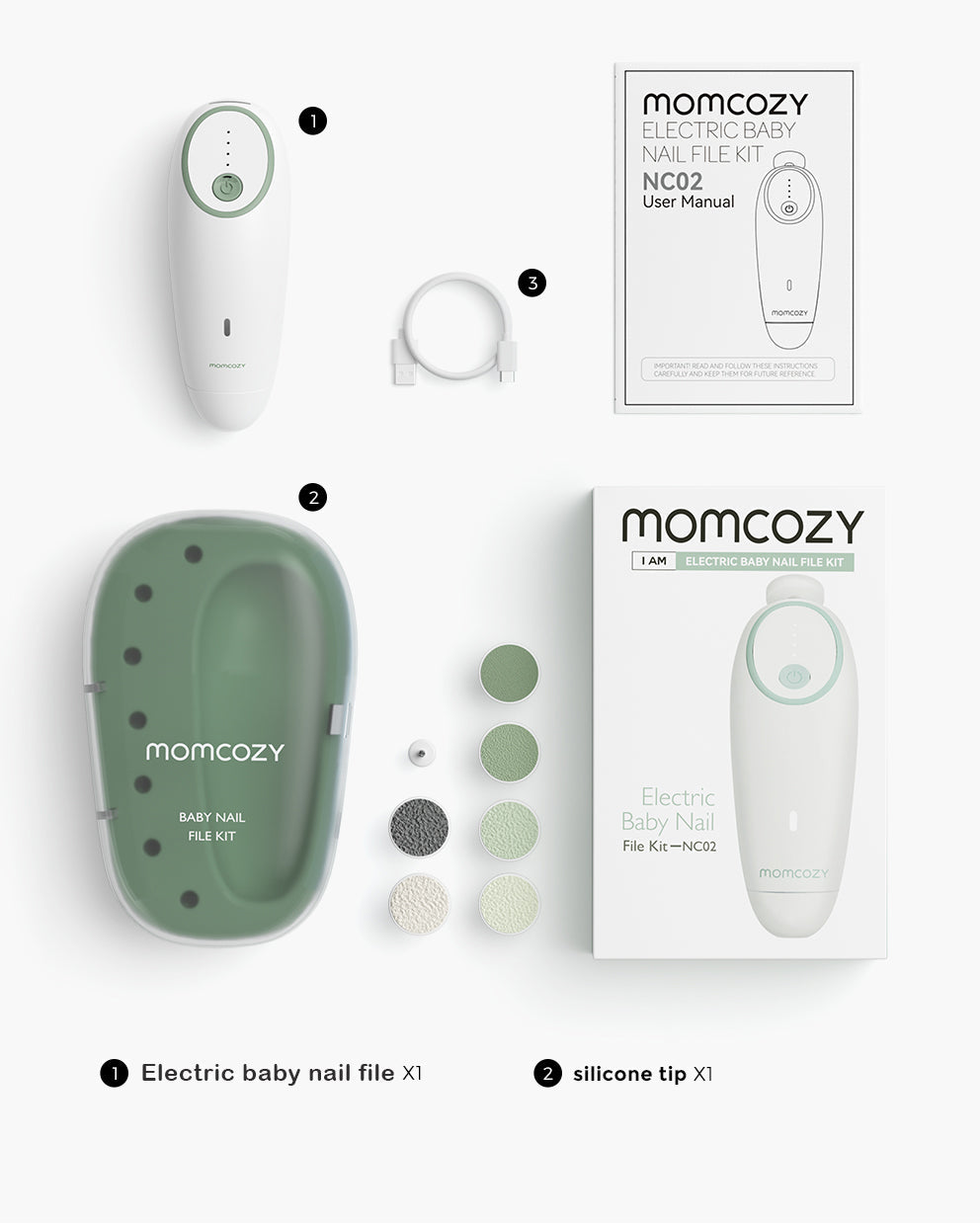 Momcozy baby nail file low noise