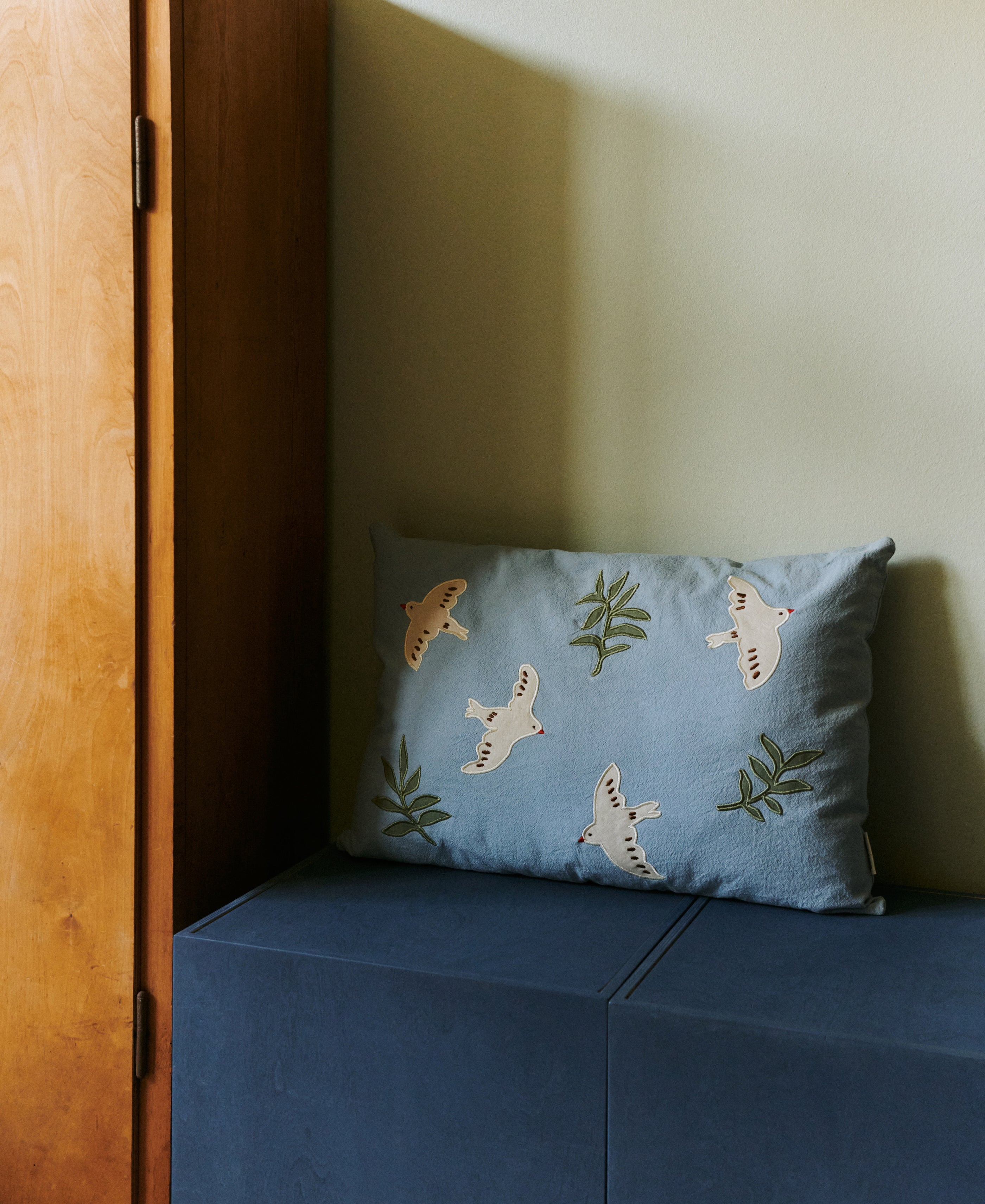 Celeste Cushion, Sky Blue