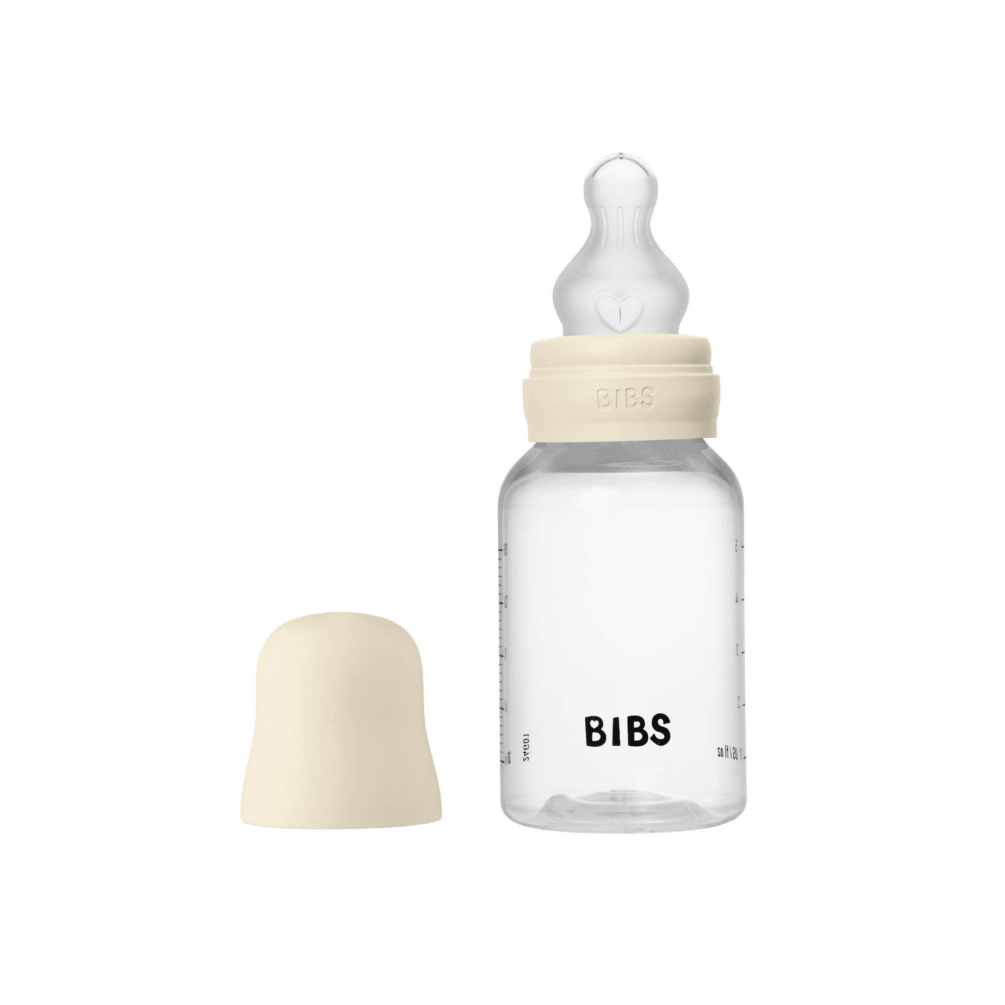 BIBS Baby Bottle 150ml Silicone - Ivory - Bubbadue