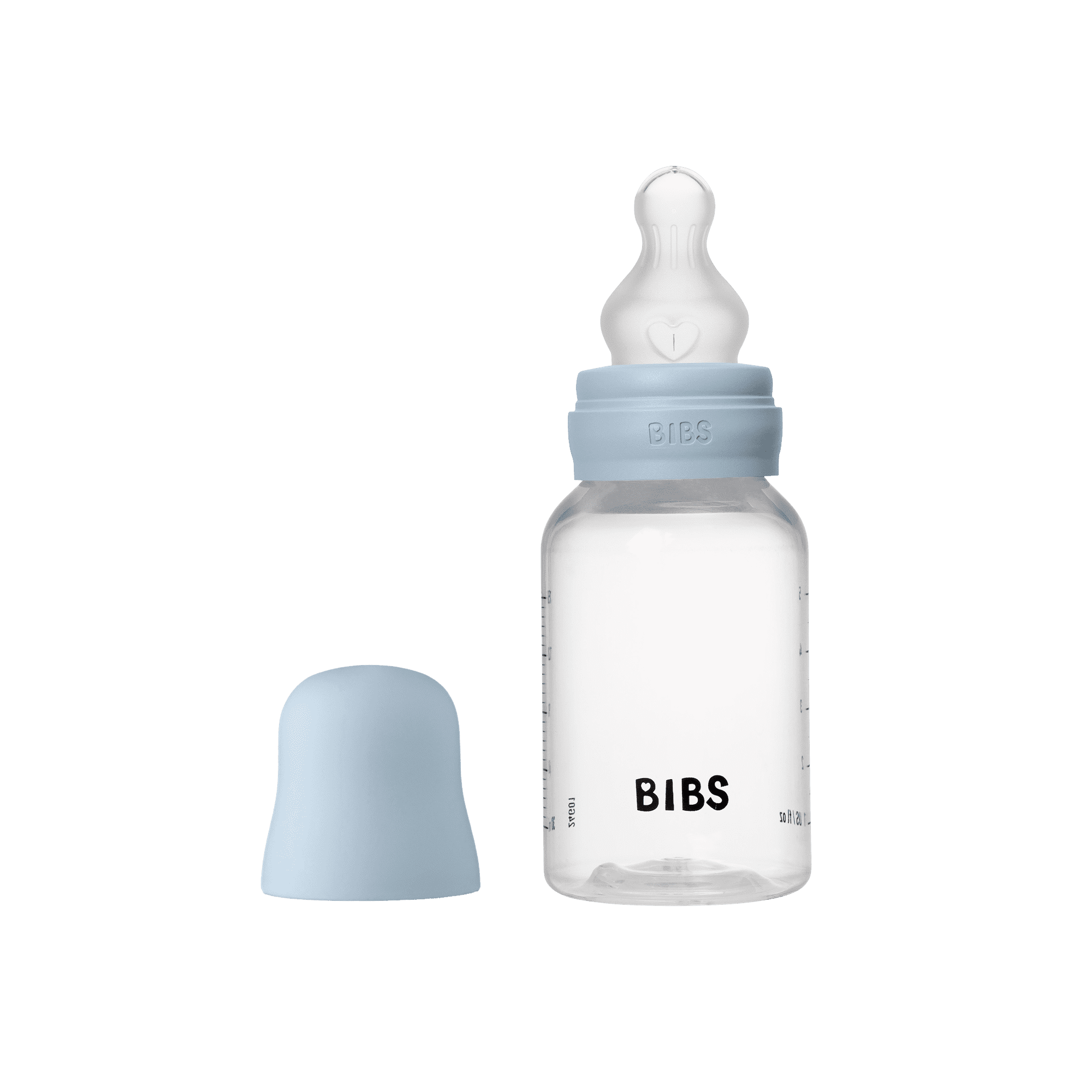 BIBS Baby Bottle 150ml Silicone - Baby Blue - Bubbadue