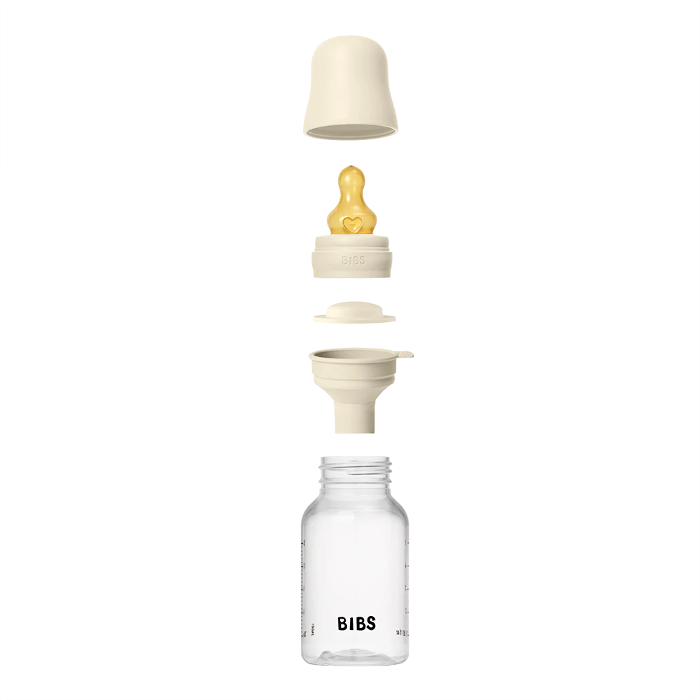 BIBS Baby Bottle 150ml Latex - Ivory - Bubbadue
