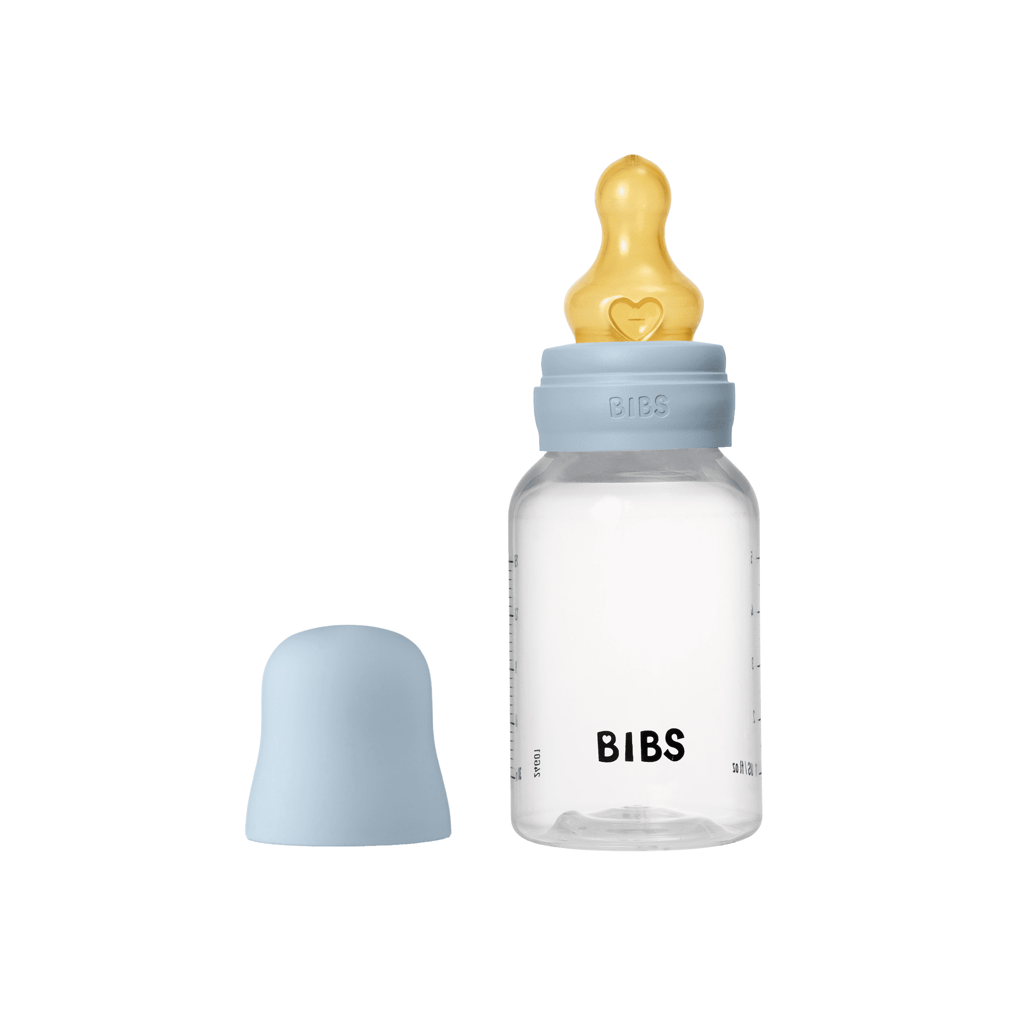 BIBS Baby Bottle 150ml Latex - Baby Blue - Bubbadue