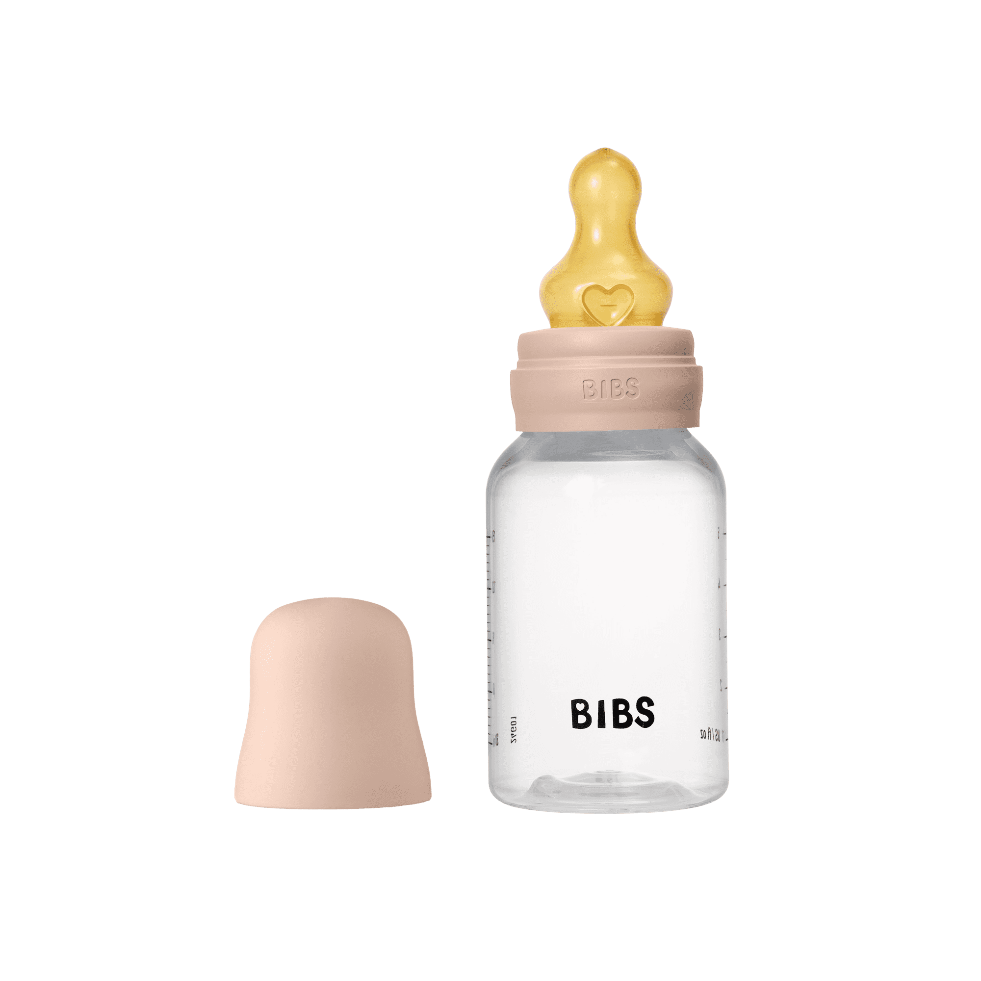 BIBS Baby Bottle 150ml Latex - Blush - Bubbadue