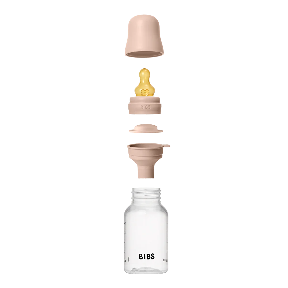 BIBS Baby Bottle 150ml Latex - Blush - Bubbadue