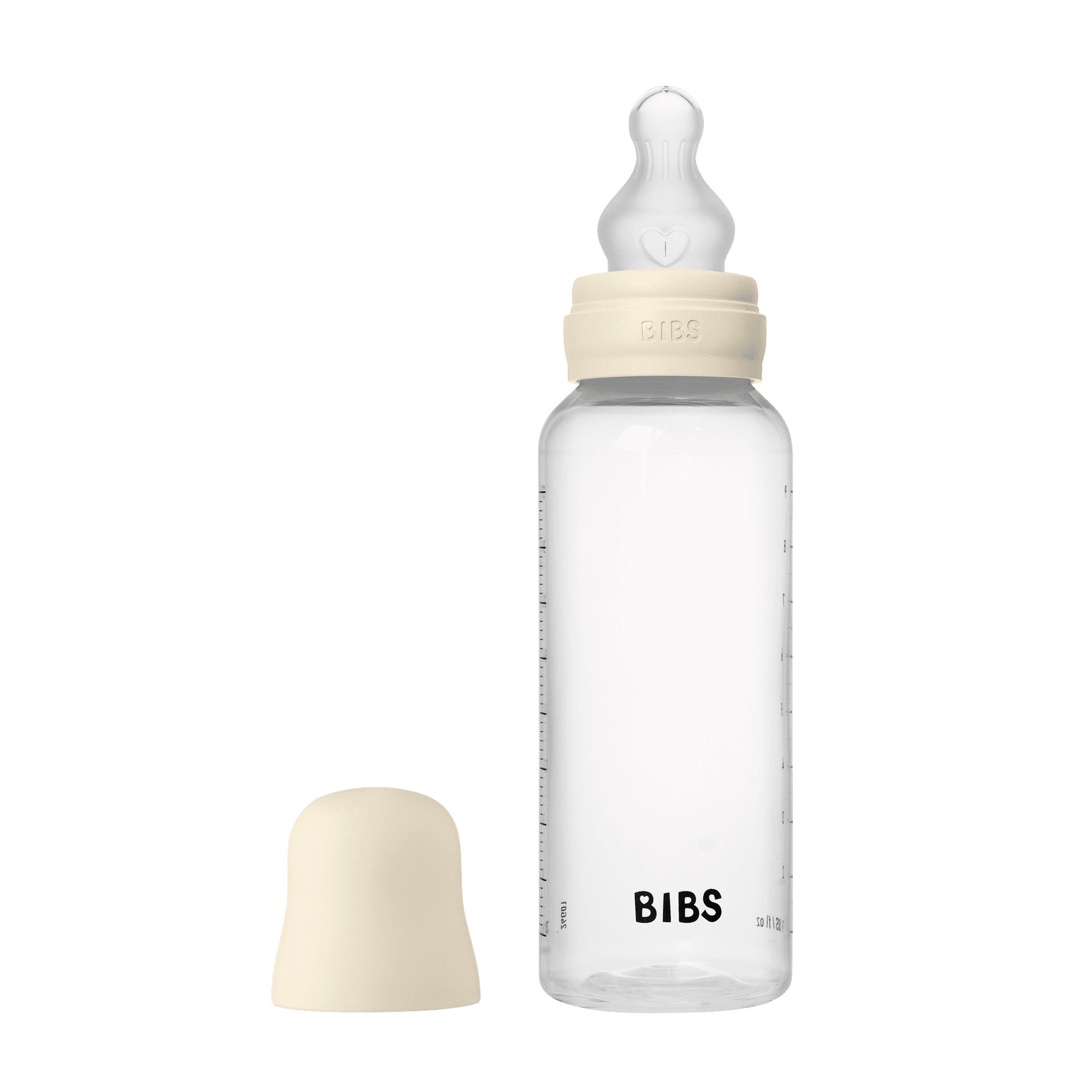 BIBS Baby Bottle 270ml Silicone - Ivory - Bubbadue
