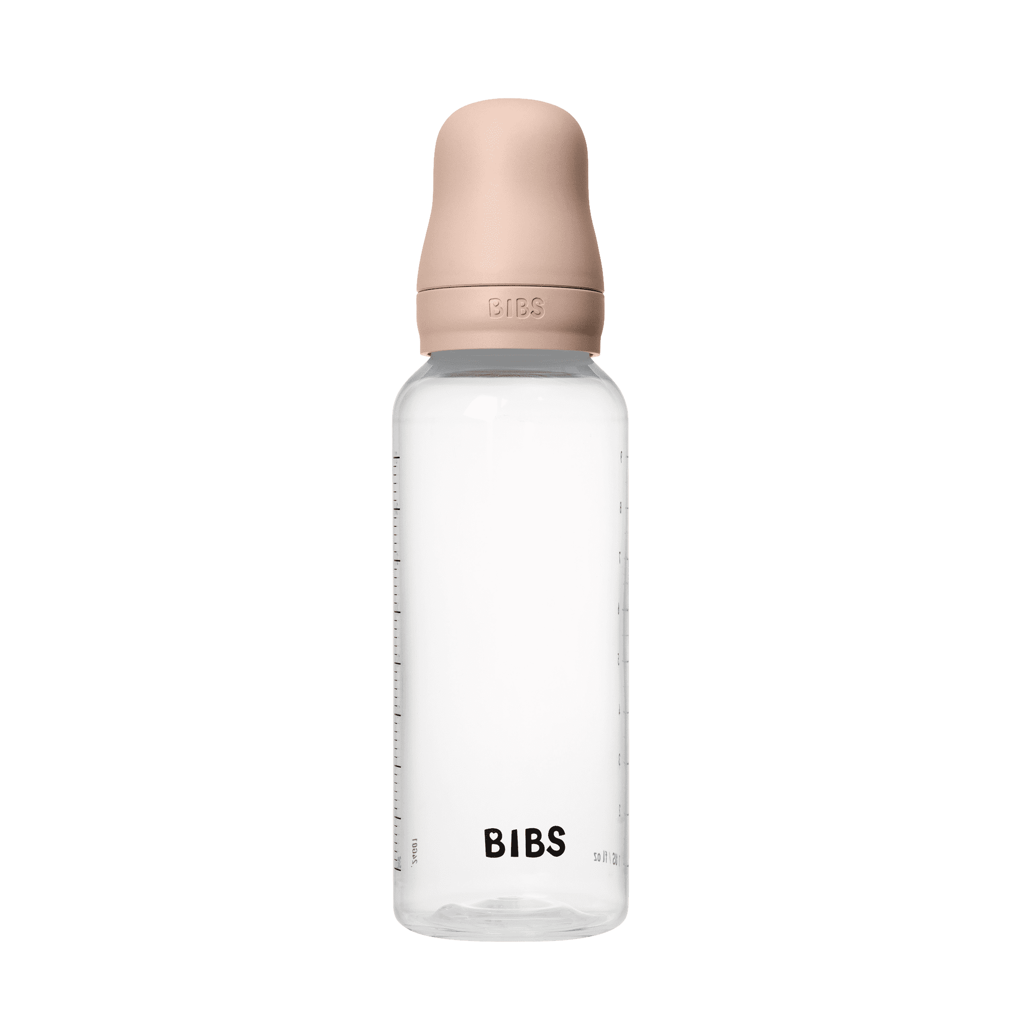 BIBS Baby Bottle 270ml Latex - Blush - Bubbadue