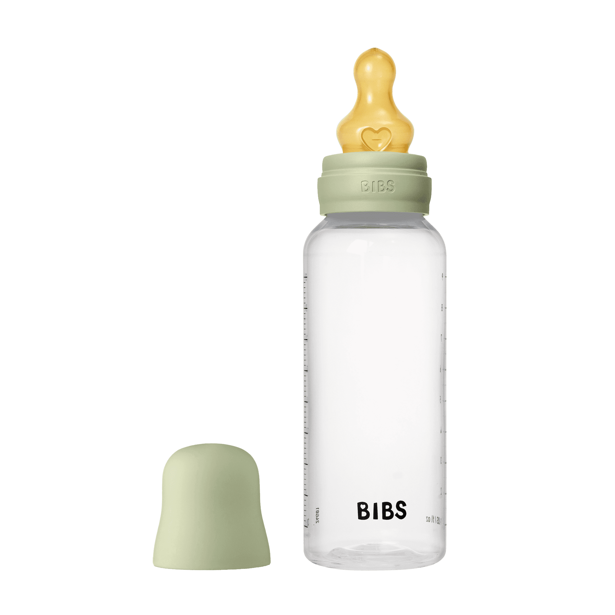 BIBS Baby Bottle 270ml Latex - Sage - Bubbadue