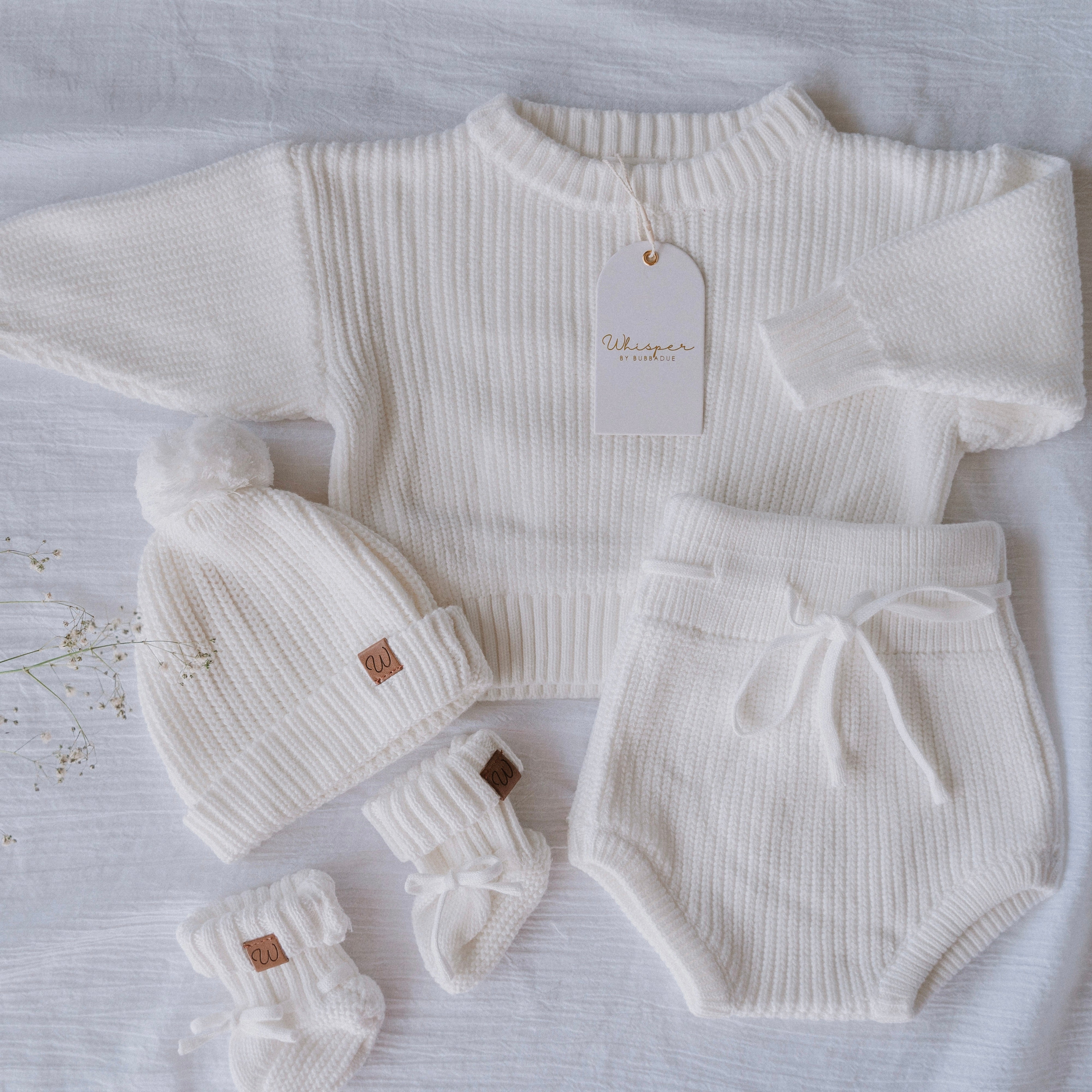 Knitted Bloomers (0-6 Months) - Biscuit - Bubbadue