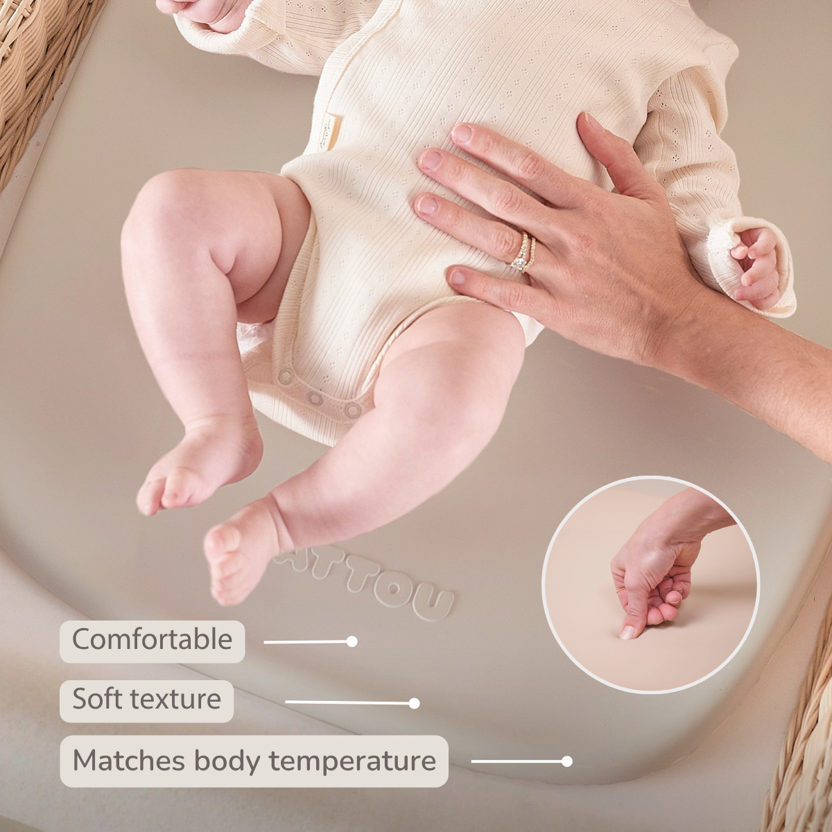 Nattou Softy Changing Pad - Clay