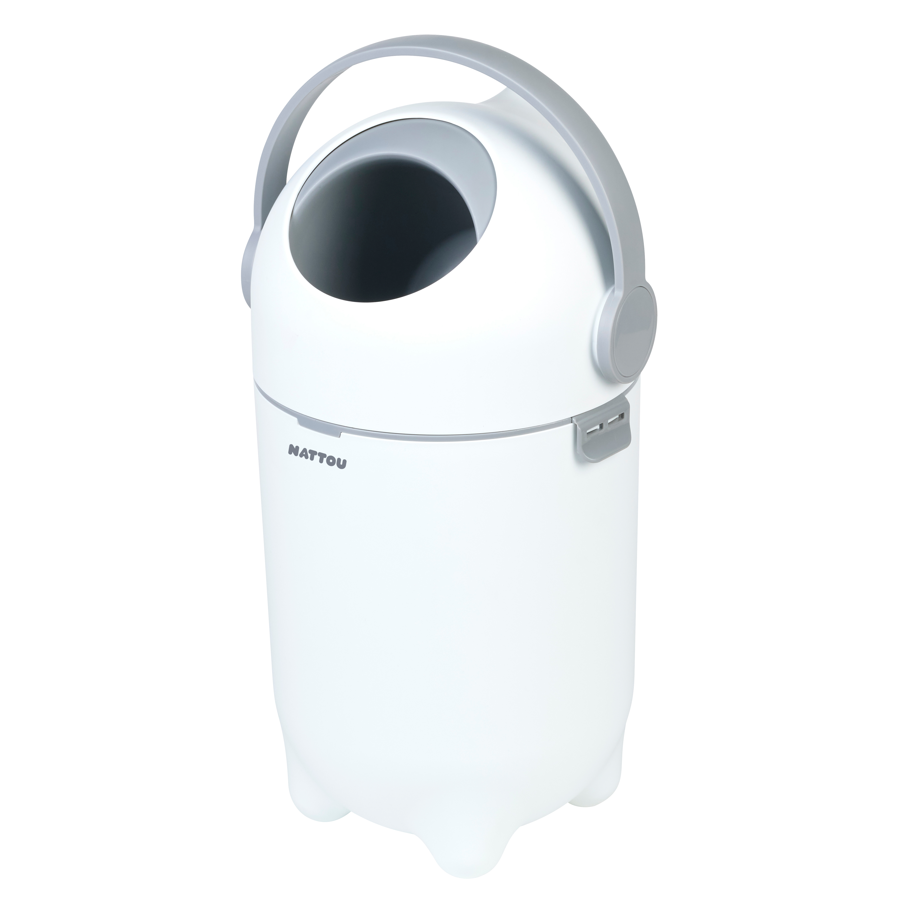 Nattou Dropy Nappy Bin - White