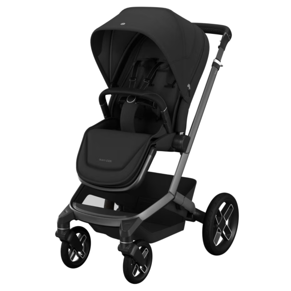 Fame Travel System: Fame Stroller + Pebble 360 Pro Car Seat + Fame Carrycot - Black - Bubbadue