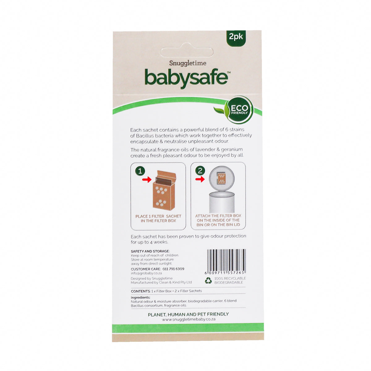 Baby Safe Bin & Nursery Deodoriser detail
