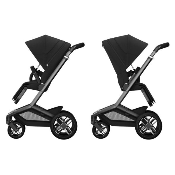 Fame Travel System: Fame Stroller + Pebble 360 Pro Car Seat + Fame Carrycot - Black - Bubbadue