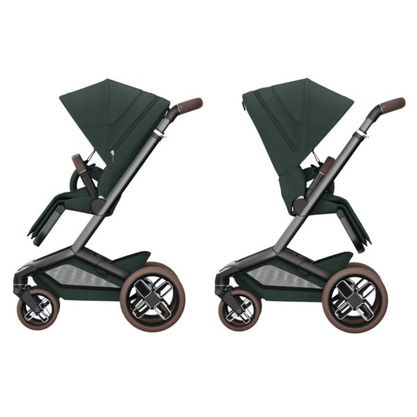 Fame Travel System: Fame Stroller + Pebble 360 Pro Car Seat + Fame Carrycot - Twillic Green - Bubbadue