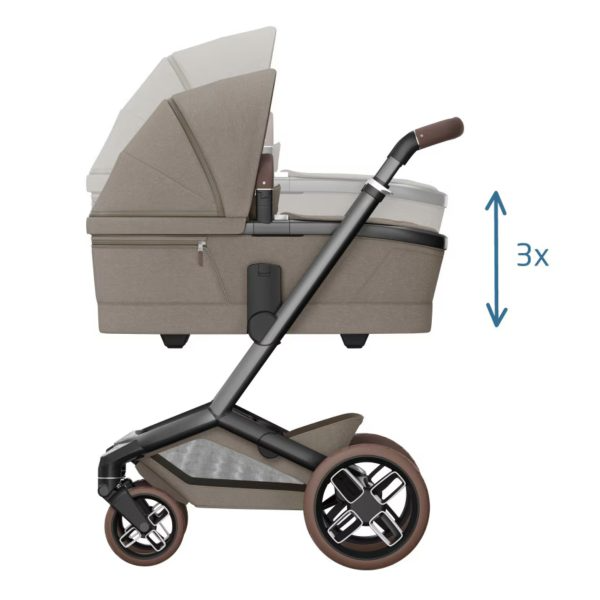 Fame Travel System: Fame Stroller + Pebble 360 Pro Car Seat + Fame Carrycot - Twillic Truffle