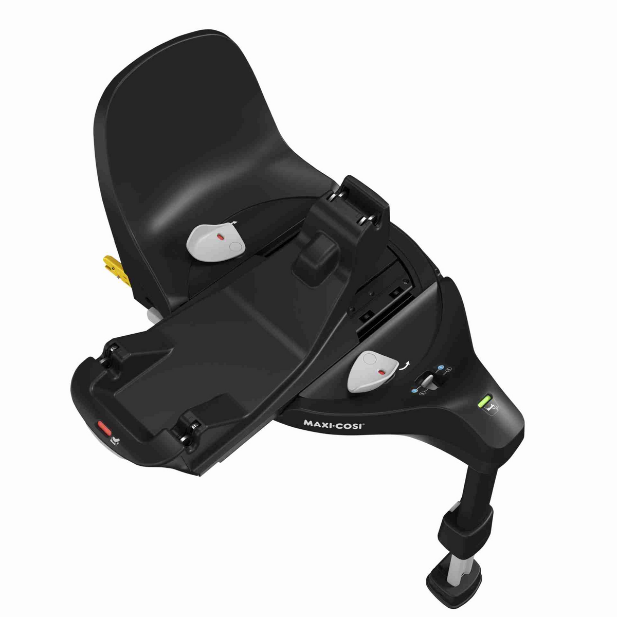 Maxi Cosi Zelia³ Travel System with black Pebble 360 Pro car seat, FamilyFix 360 Pro slide base, and stroller in a sleek black finish.