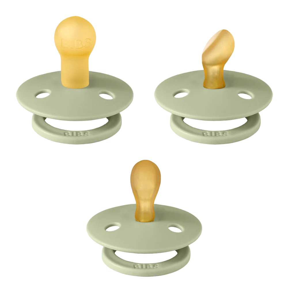 BIBS Pacifiers / Dummies Try-It Collection 3 Pack - Sage - Bubbadue