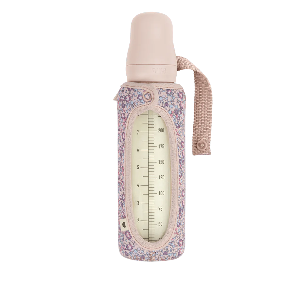BIBS X Liberty Baby Bottle Sleeve Large - Eloise Blush - Bubbadue