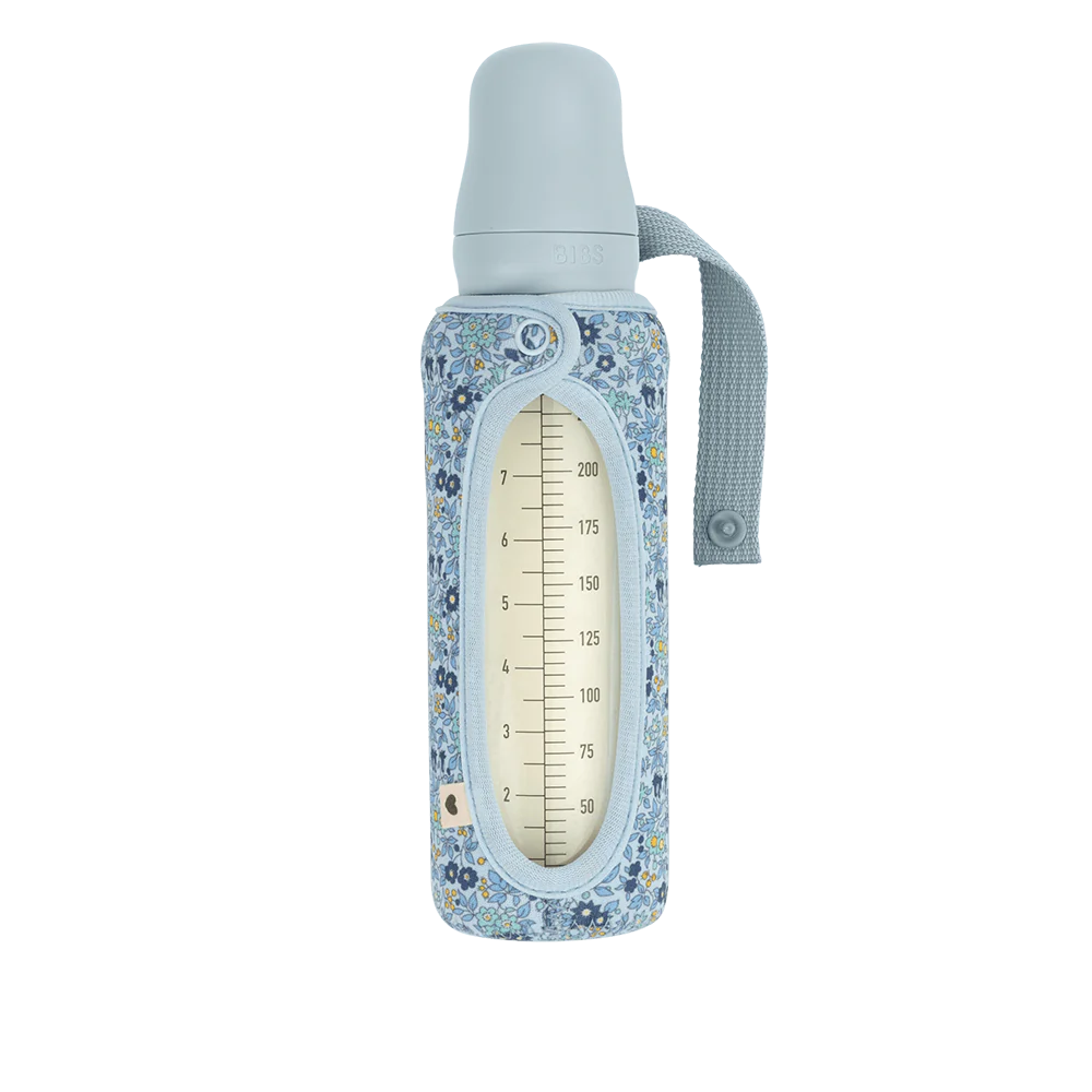 BIBS X Liberty Baby Bottle Sleeve Large - Chamomile Lawn Baby Blue - Bubbadue