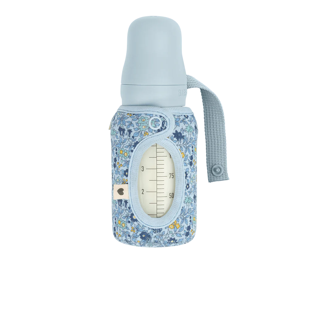 BIBS X Liberty Baby Bottle Sleeve Small - Chamomile Lawn Baby Blue - Bubbadue