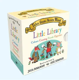 Children's book from Tales From Acorn Wood Little Library series by Booksite Afrika, colorful cover with woodland animal illustrations.