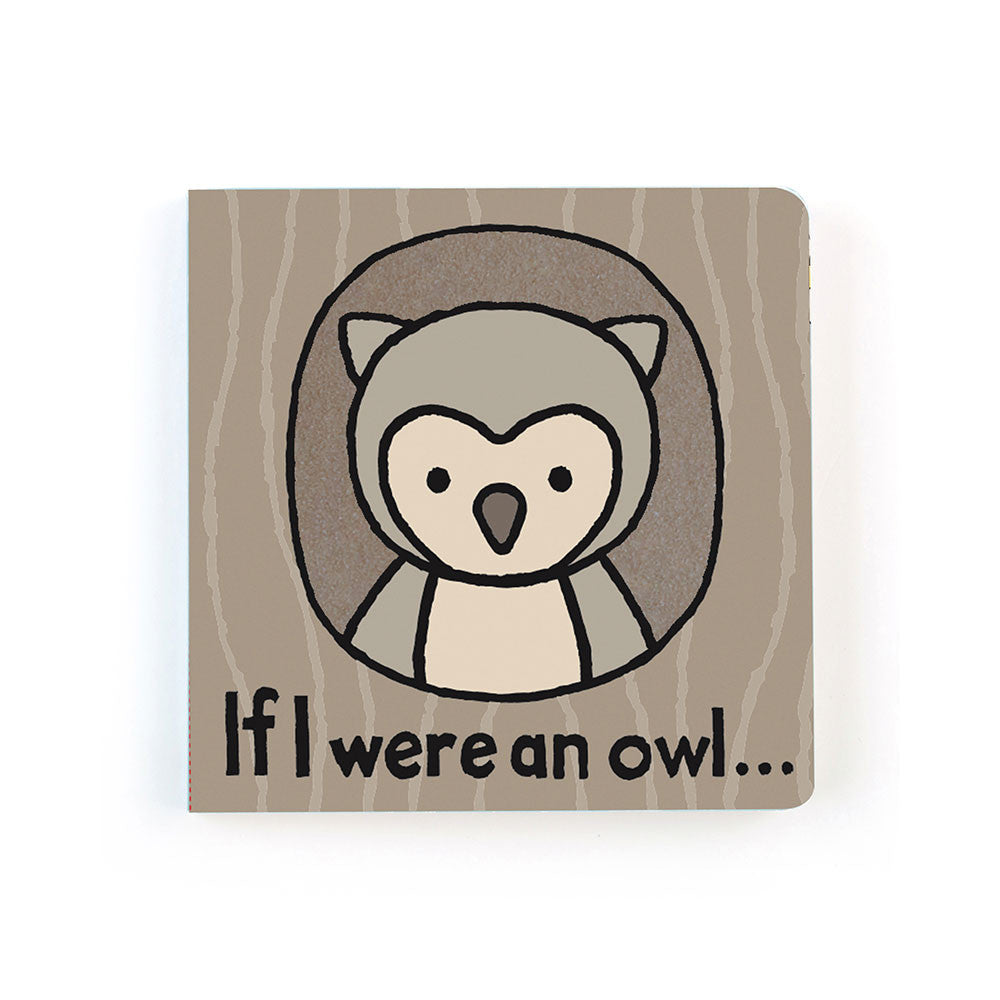If I Were an Owl Board Book (Brown) - Jellycat - Bubbadue