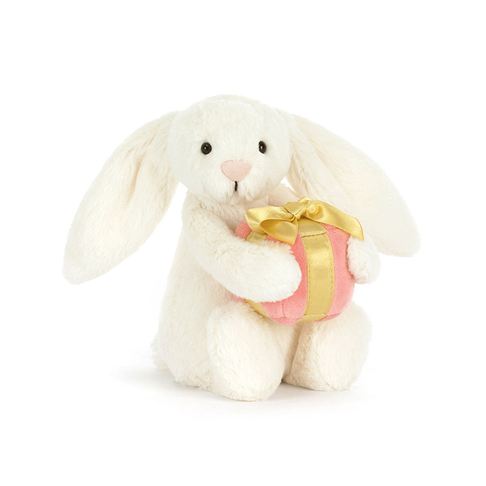 Bashful Bunny With Present Little - Jellycat - Bubbadue