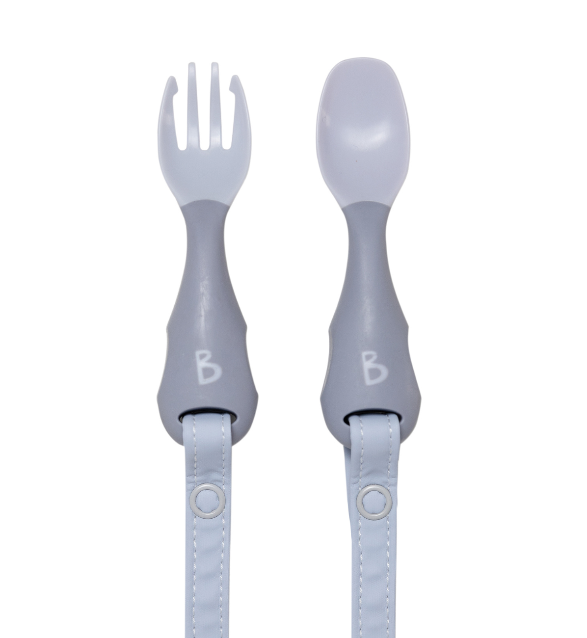 Bibado Mealtime Set in Mist color, including a bib, plate, bowl, and utensils, designed for easy feeding and mess-free mealtime.